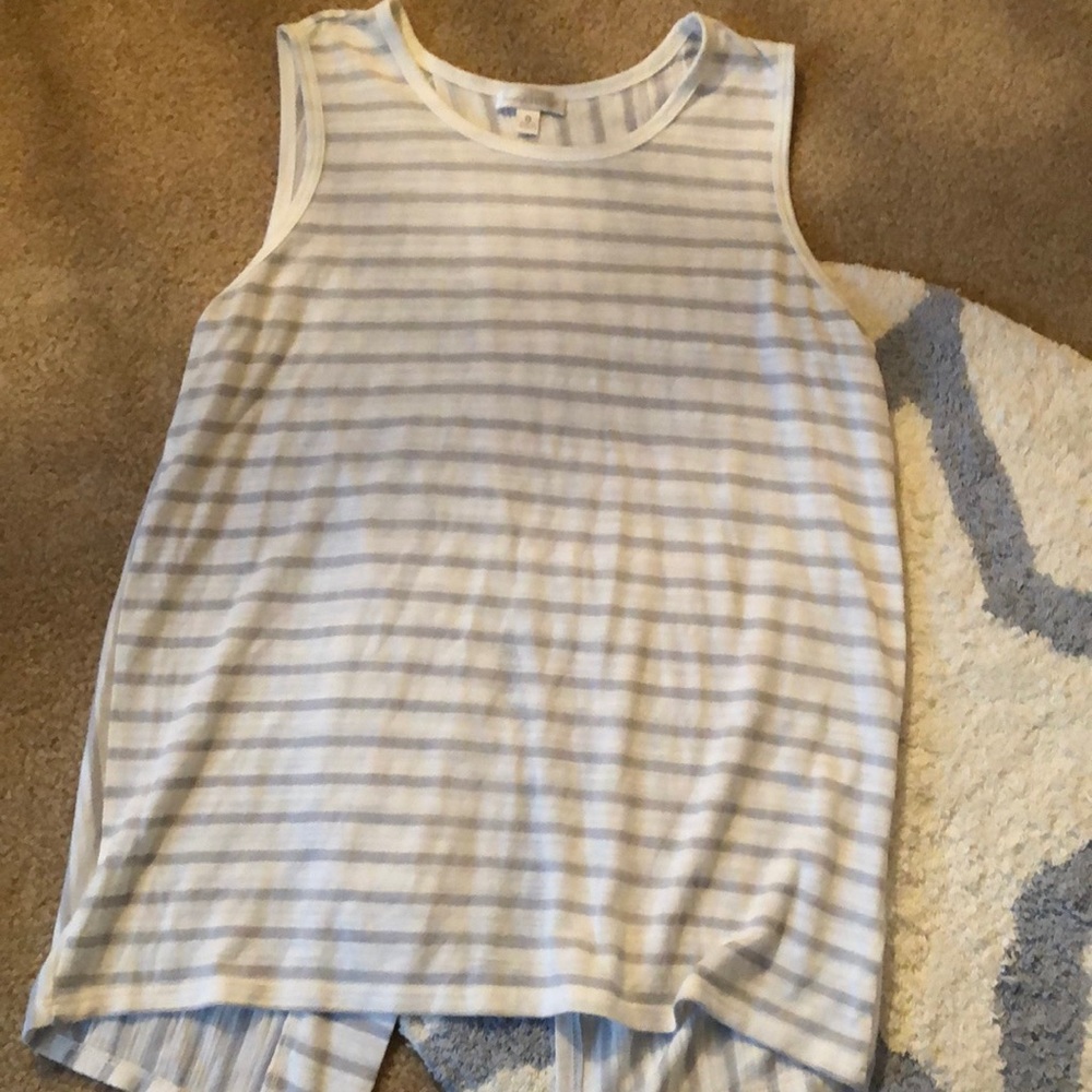 Charming Charlie small striped tank top with back opening